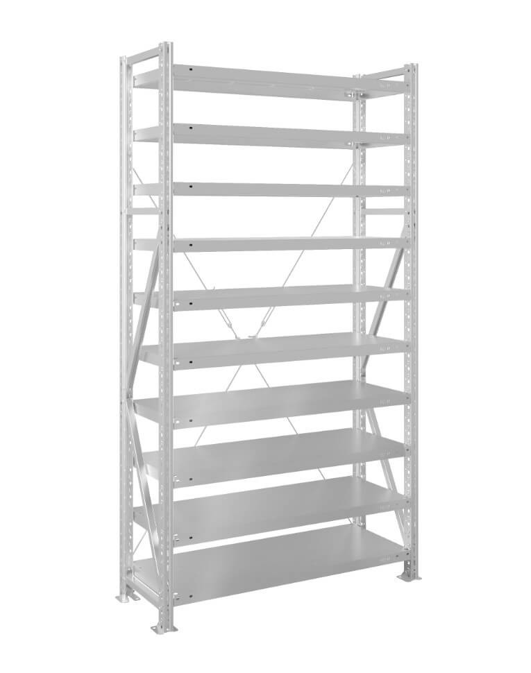 Стеллаж MS U 2500x1500x800 10 полок (150 кг, металл) купить в Челябинске