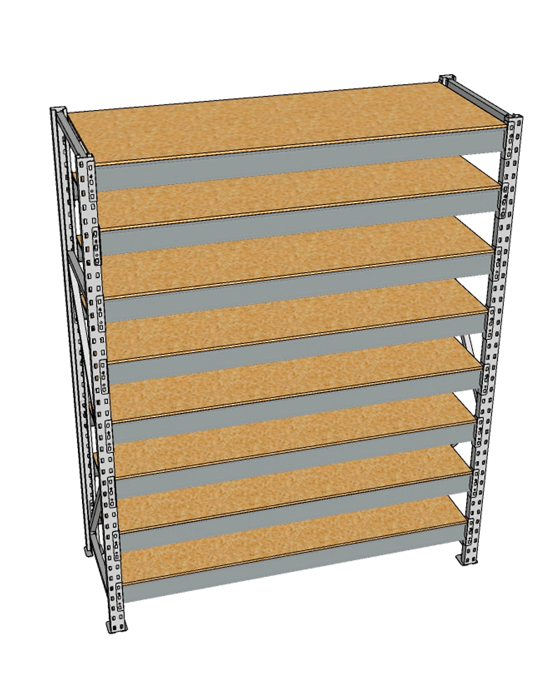 Стеллаж грузовой СГР 3000x1200x800 8 полок (ДСП) купить в Челябинске