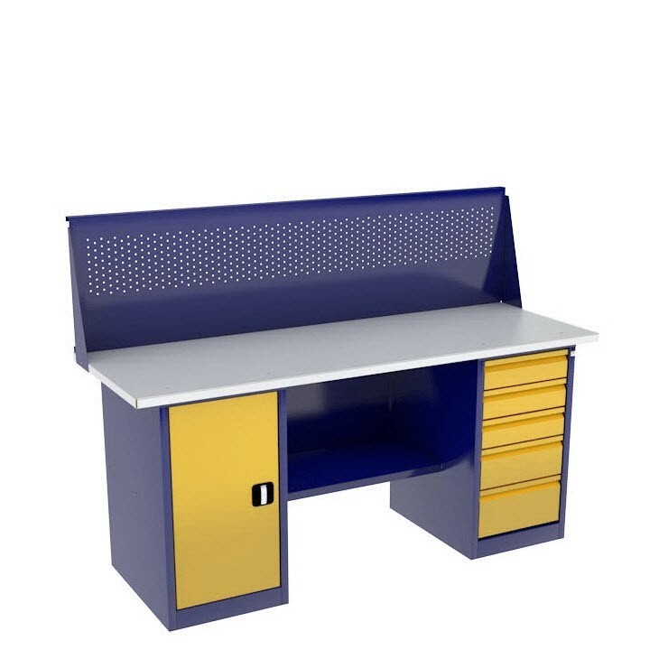 Верстак с тумбой и драйвером ВП-4Т/1,6 с экраном купить в Челябинске