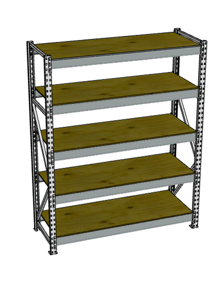 Стеллаж грузовой СГР 2000x1500x600 5 полок (фанера) купить в Челябинске