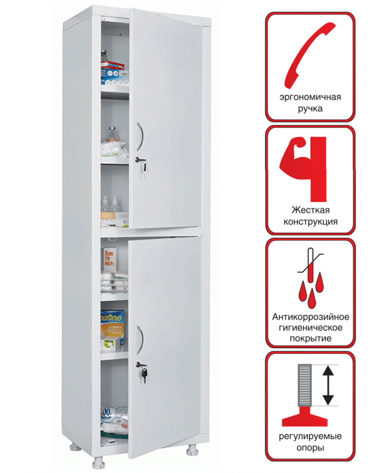 Медицинский шкаф HILFE МД 1 1657/SS купить в Челябинске