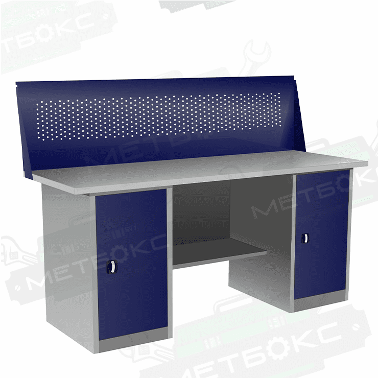 Верстак двухтумбовый ВП-5/1,6 с экраном купить в Челябинске Верстак двухтумбовый ВП-5/1,6 с экраном купить в Челябинске