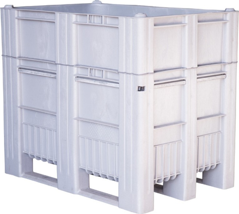 BoxPallet 1200х800х1035 сплошной, на полозьях серый купить в Челябинске BoxPallet 1200х800х1035 сплошной, на полозьях серый купить в Челябинске