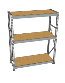 Стеллаж грузовой СГР 2500x1800x400 3 полки (ДСП)