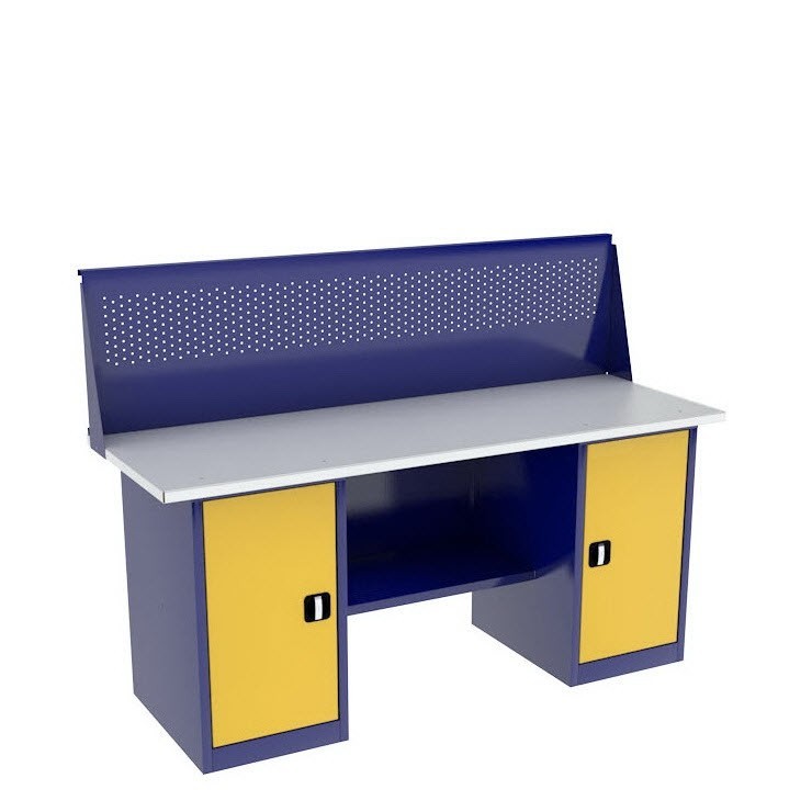 Верстак двухтумбовый ВП-5/1,9 с экраном купить в Челябинске