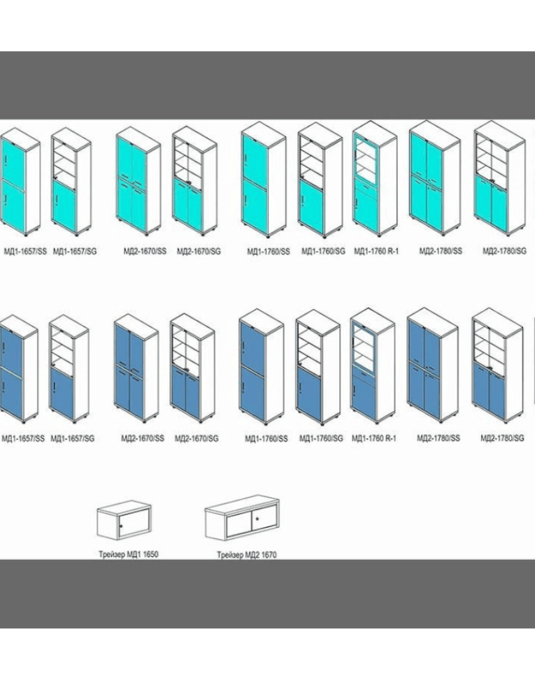 Медицинский шкаф HILFE МД 1 1760/SG купить в Челябинске