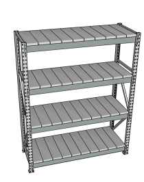 Стеллаж грузовой СГР 2500x1800x600 4 полки (металл) Стеллаж грузовой СГР 2500x1800x600 4 полки (металл)
