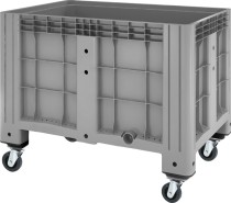 Контейнер 1200х800х913 мм сплошной серый на колесах