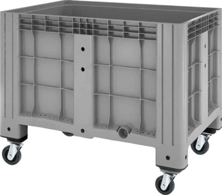 Контейнер 1200х800х913 мм сплошной серый на колесах купить в Челябинске Контейнер 1200х800х913 мм сплошной серый на колесах купить в Челябинске