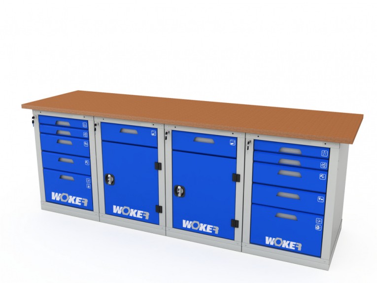 Верстак четырехтумбовый WOKER PRO 45225.2400 купить в Челябинске