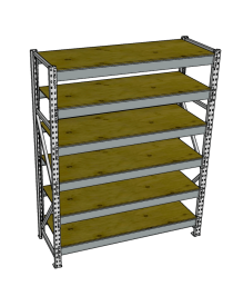 Стеллаж грузовой СГР 2500x1800x1000 6 полок (фанера) Стеллаж грузовой СГР 2500x1800x1000 6 полок (фанера)