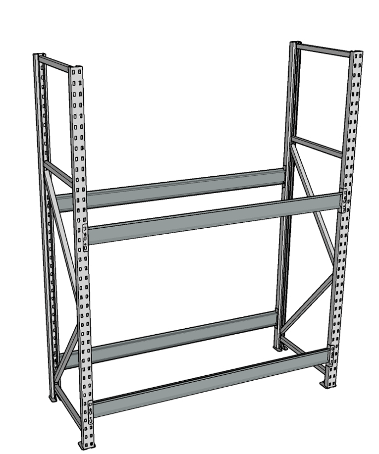 Стеллаж грузовой СГР 3000x1800x1000 2 полки (без настила) купить в Челябинске
