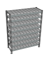 Стеллаж грузовой СГР 2500x2100x400 8 полок (металл)