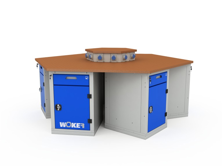 Верстак шеститумбовый WOKER PRO 6002.2500 купить в Челябинске