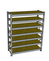 Стеллаж грузовой СГР 3000x2100x600 7 полок (фанера) Стеллаж грузовой СГР 3000x2100x600 7 полок (фанера)