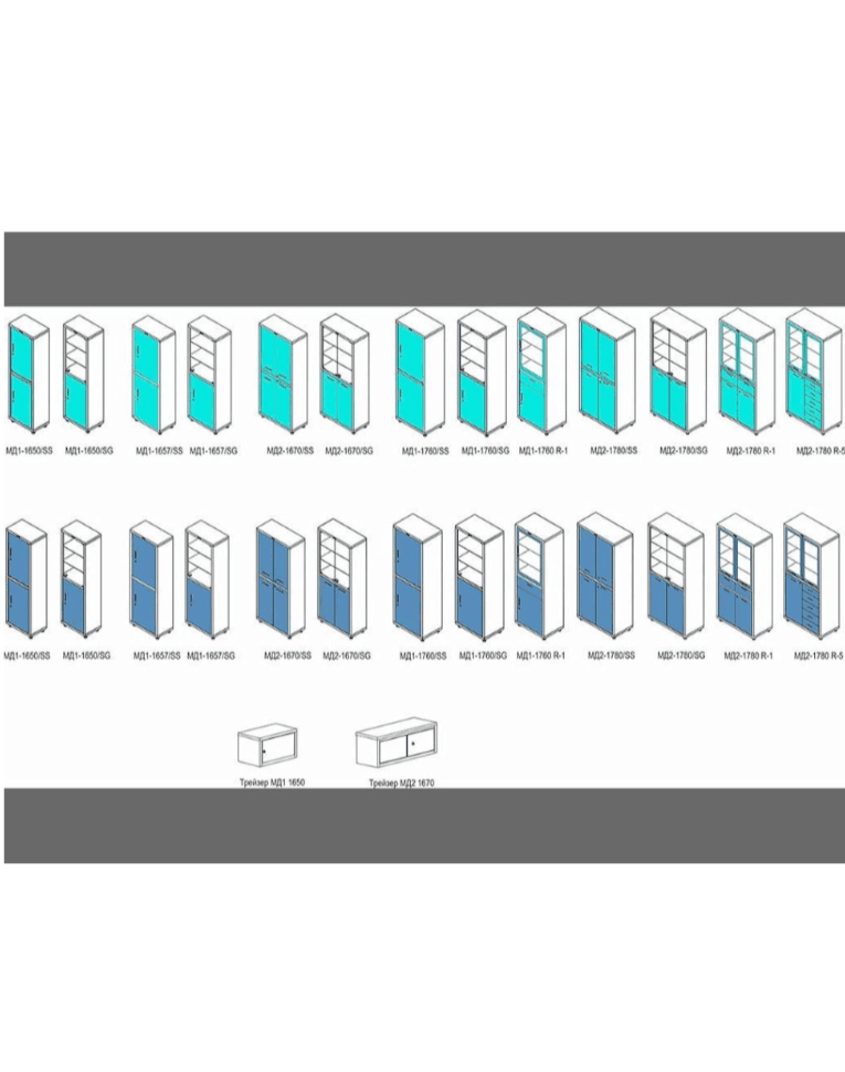 Медицинский шкаф HILFE МД 2 1780/SG купить в Челябинске