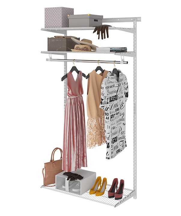 Гардеробная система Практик Home Basic G90 белая купить в Челябинске Гардеробная система Практик Home Basic G90 белая купить в Челябинске