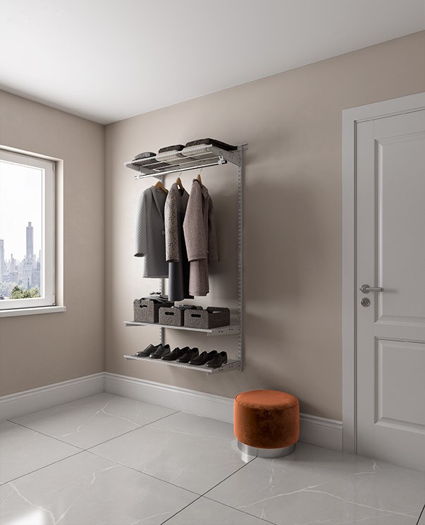 Гардеробная система Практик Home Basic G90 белая купить в Челябинске Гардеробная система Практик Home Basic G90 белая купить в Челябинске