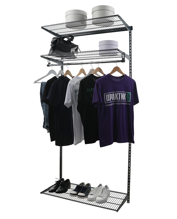 Гардеробная система Практик Home Basic G90 графит купить в Челябинске