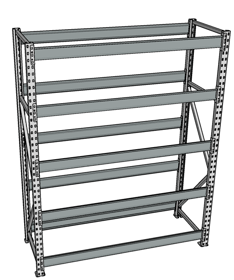Стеллаж грузовой СГР 2000x900x600 5 полок (без настила) купить в Челябинске