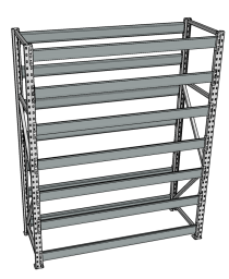 Стеллаж грузовой СГР 3000x900x800 7 полок (без настила) Стеллаж грузовой СГР 3000x900x800 7 полок (без настила)