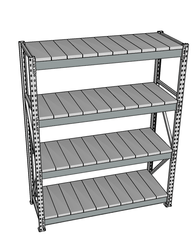 Стеллаж грузовой СГР 2000x1200x400 4 полки (металл) купить в Челябинске