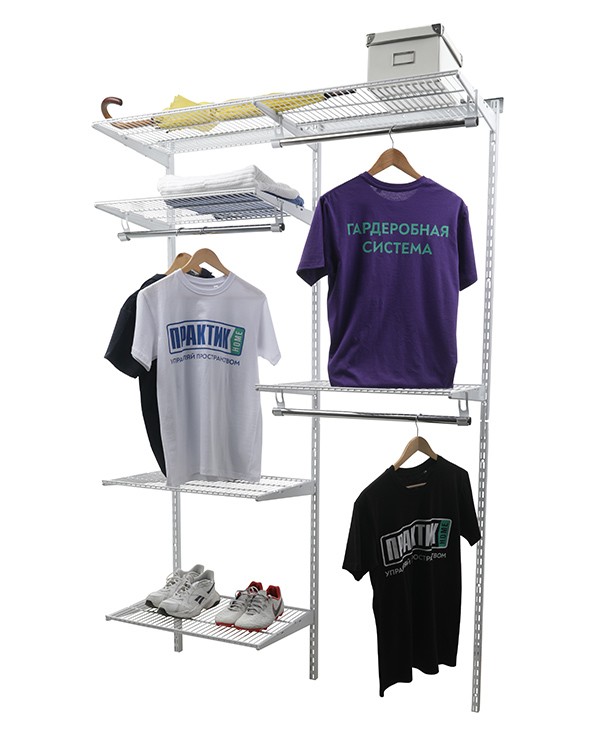 Гардеробная система Практик Home Optima G120 белая купить в Челябинске Гардеробная система Практик Home Optima G120 белая купить в Челябинске