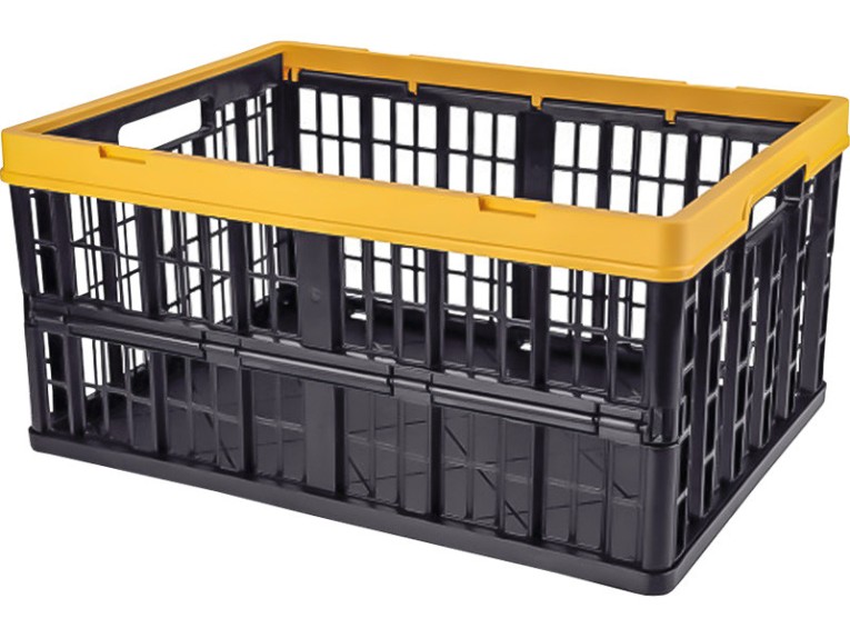 Ящик 480х350х230 перфорированный, складной чёрный купить в Челябинске Ящик 480х350х230 перфорированный, складной чёрный купить в Челябинске