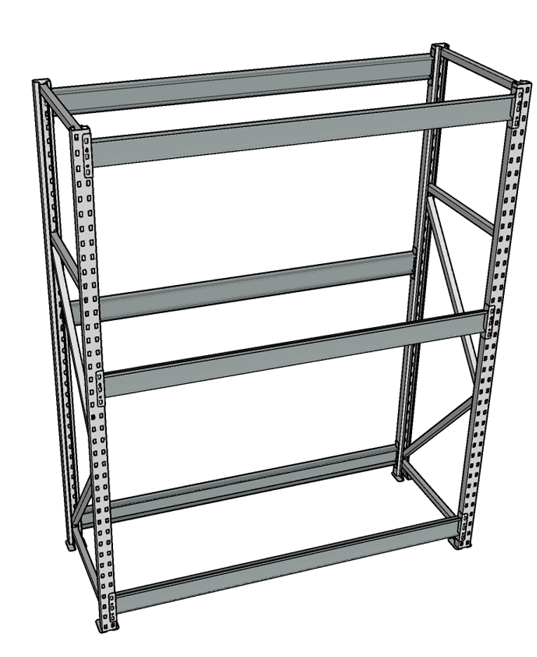 Стеллаж грузовой СГР 3000x1200x600 3 полки (без настила) купить в Челябинске