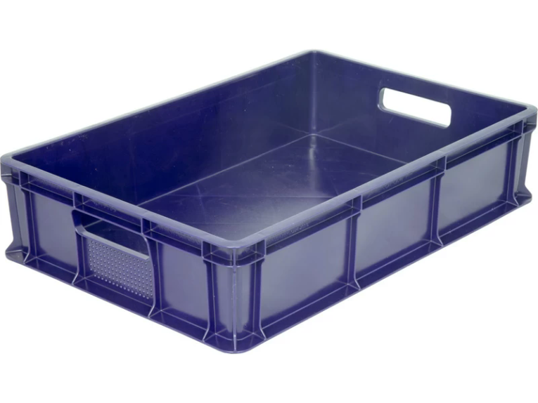 Ящик 600х400х140 мм сплошной с ручками синий купить в Челябинске Ящик 600х400х140 мм сплошной с ручками синий купить в Челябинске