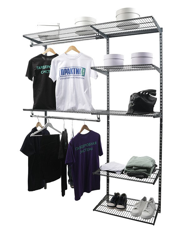 Гардеробная система Практик Home Optima G150 графит купить в Челябинске Гардеробная система Практик Home Optima G150 графит купить в Челябинске