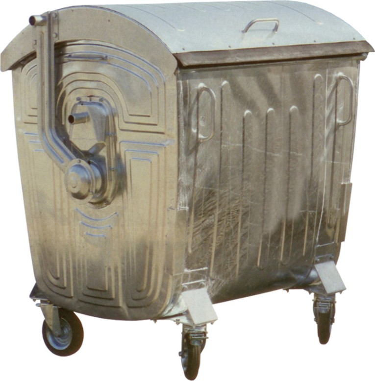 Мусорный контейнер на колёсах (1100 л) оцинкованный купить в Челябинске Мусорный контейнер на колёсах (1100 л) оцинкованный купить в Челябинске