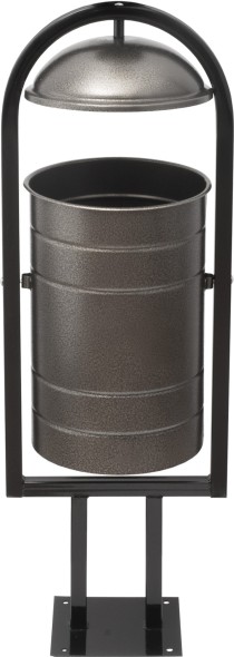 Урна уличная 330х280х980 серебряная