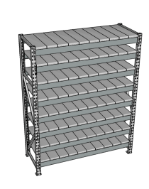Стеллаж грузовой СГР 2000x1500x400 8 полок (металл) Стеллаж грузовой СГР 2000x1500x400 8 полок (металл)