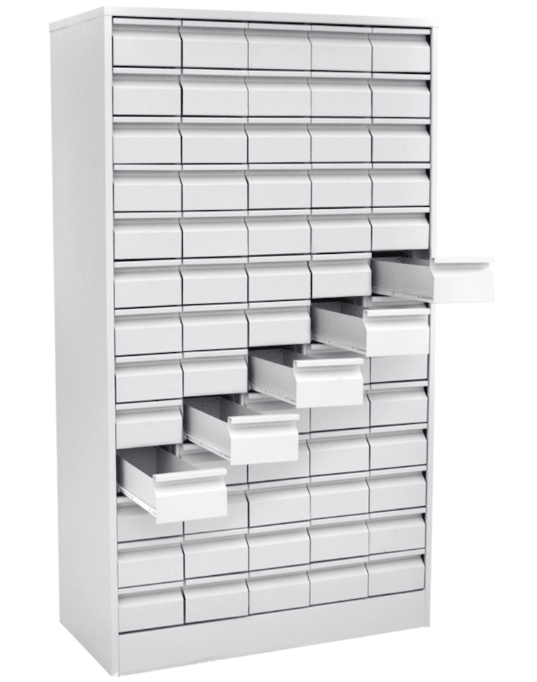 Шкаф картотечный для библиотечных карточек (65 ящиков) купить в Челябинске