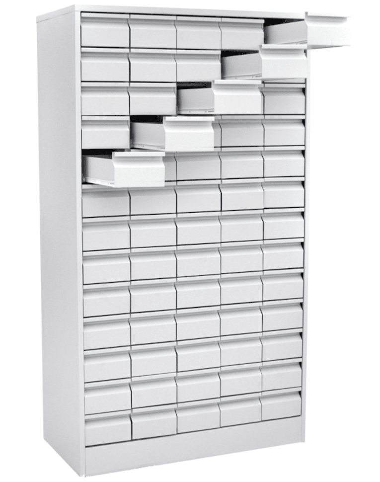 Шкаф картотечный для библиотечных карточек (65 ящиков) купить в Челябинске