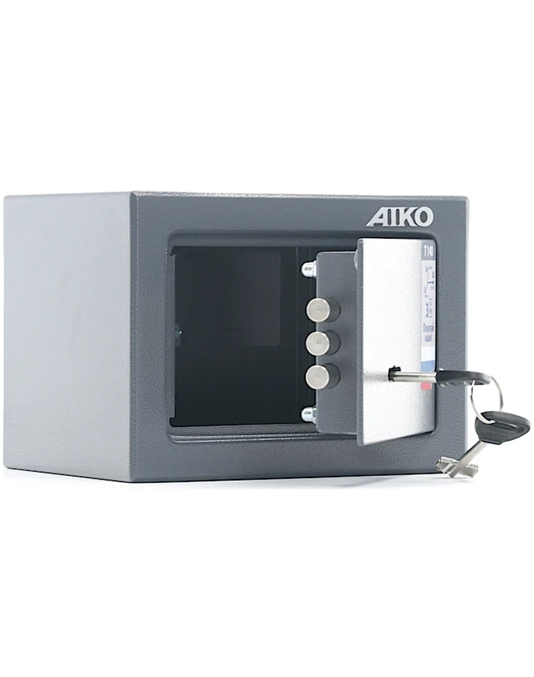 Мини сейф Aiko Т-140 KL, с приоткрытой дверцей