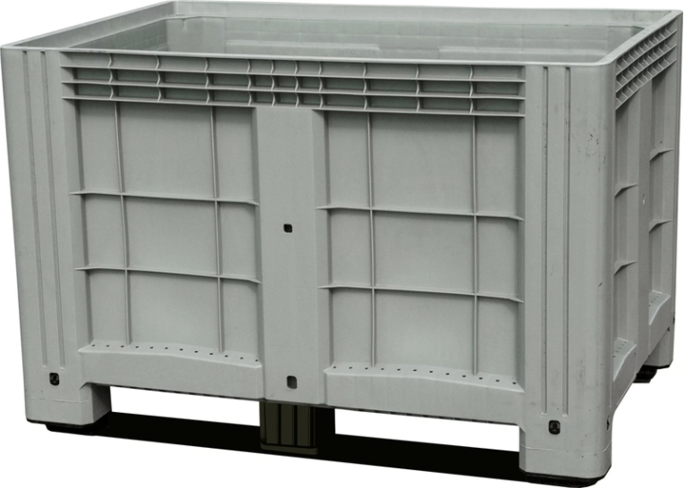 Контейнер 1200х800х800 мм сплошной серый на полозьях купить в Челябинске Контейнер 1200х800х800 мм сплошной серый на полозьях купить в Челябинске