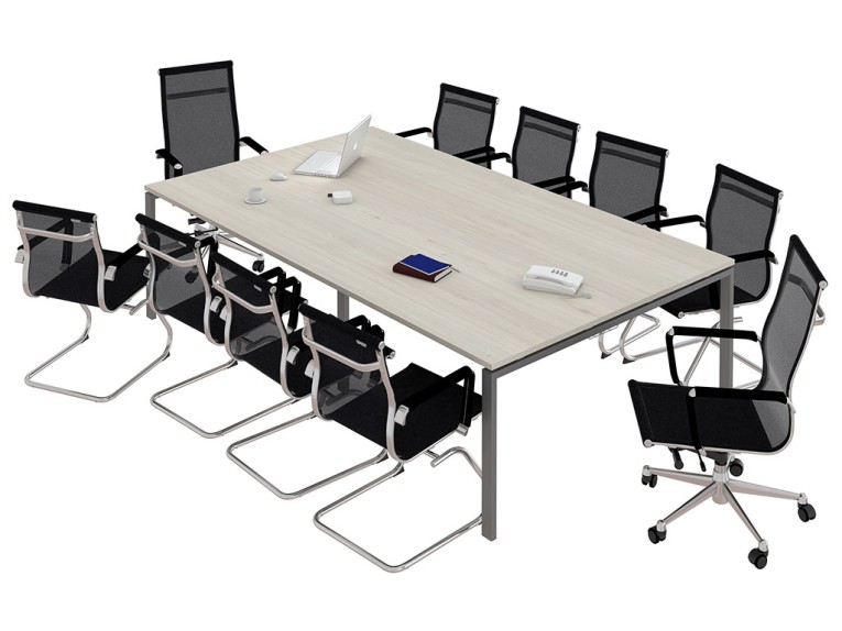 Стол для переговоров NT 320х144 вяз натуральный/антрацит купить в Челябинске Стол для переговоров NT 320х144 вяз натуральный/антрацит купить в Челябинске