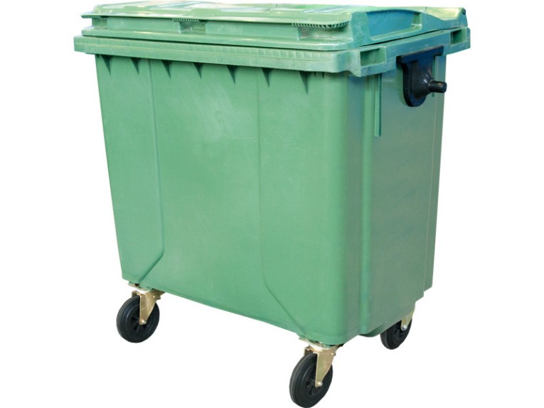 Мусорный контейнер 1 100л. на колёсах, с крышкой цв. зелёный купить в Челябинске Мусорный контейнер 1 100л. на колёсах, с крышкой цв. зелёный купить в Челябинске