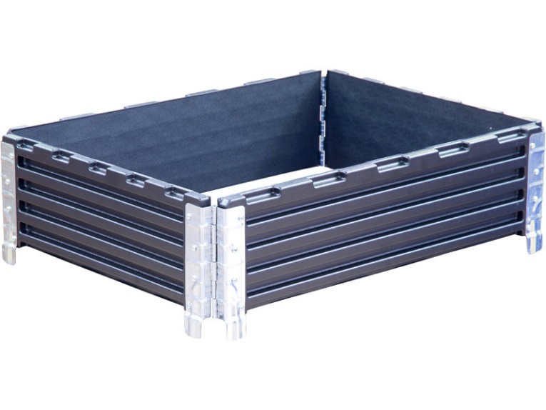 Складная паллетная рама 800х600х200 усиленная чёрный купить в Челябинске Складная паллетная рама 800х600х200 усиленная чёрный купить в Челябинске