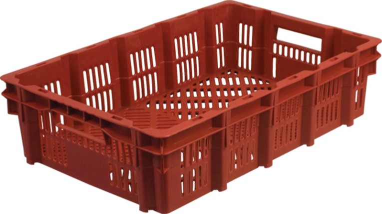 Ящик для заморозки 600х400х150 конусный,перф. красный купить в Челябинске Ящик для заморозки 600х400х150 конусный,перф. красный купить в Челябинске