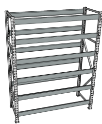 Стеллаж грузовой СГР 2500x2100x400 6 полок (без настила) Стеллаж грузовой СГР 2500x2100x400 6 полок (без настила)