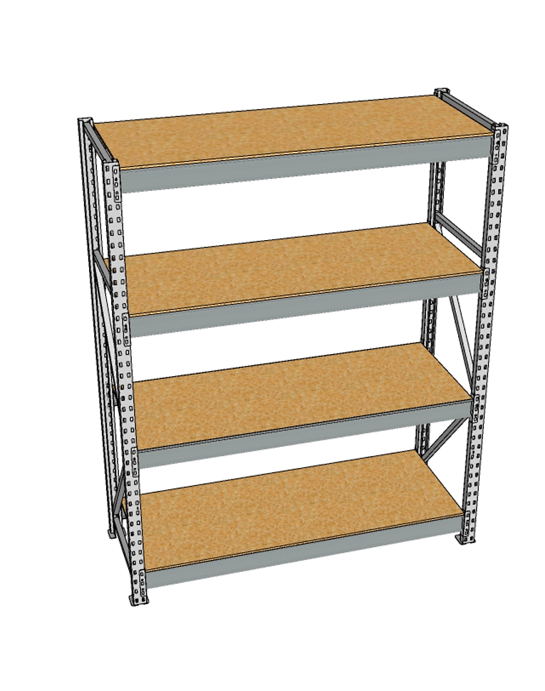 Стеллаж грузовой СГР 2500x2100x1000 4 полки (ДСП) купить в Челябинске
