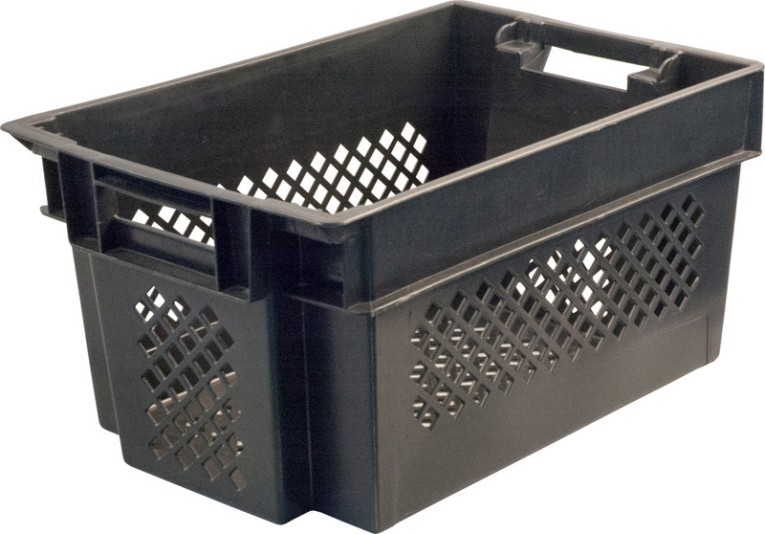 Ящик 600х400х300 перфорированный чёрный купить в Челябинске Ящик 600х400х300 перфорированный чёрный купить в Челябинске