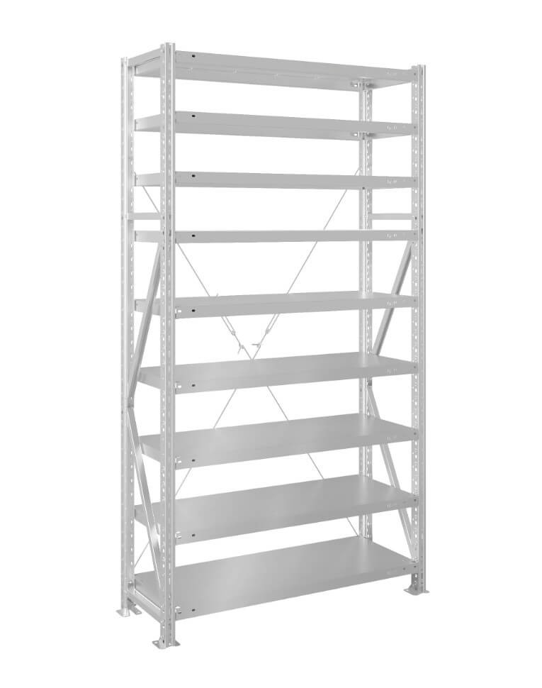 Стеллаж MS U 2000x1000x400 9 полок (300 кг, металл) купить в Челябинске