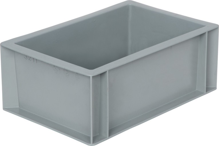 Ящик 300х200х120 сплошной, без ручек, гладкое дно, серый B-3211 купить в Челябинске Ящик 300х200х120 сплошной, без ручек, гладкое дно, серый B-3211 купить в Челябинске