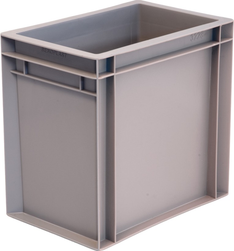 Ящик 300х200х290 сплошной, без ручек, гладкое дно, серый B-3228 купить в Челябинске Ящик 300х200х290 сплошной, без ручек, гладкое дно, серый B-3228 купить в Челябинске