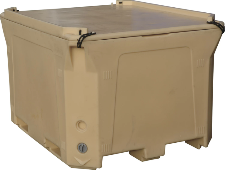 Контейнер 1470х1180х965 мм бежевый с крышкой купить в Челябинске