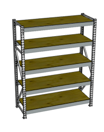 Стеллаж грузовой СГР 3000x1500x1000 5 полок (фанера) Стеллаж грузовой СГР 3000x1500x1000 5 полок (фанера)